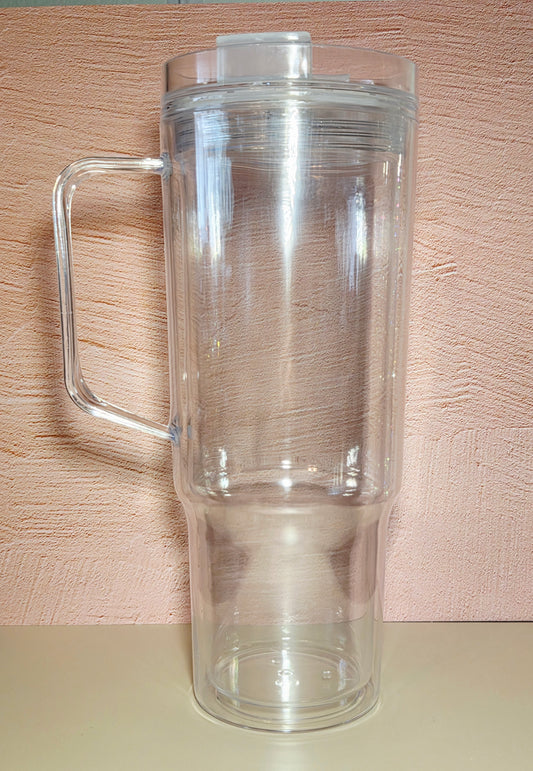 40 oz Acrylic Snow Globe Tumbler Blank